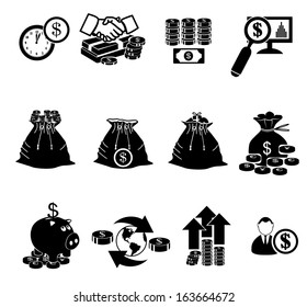 banking and finance set icon vector illustration