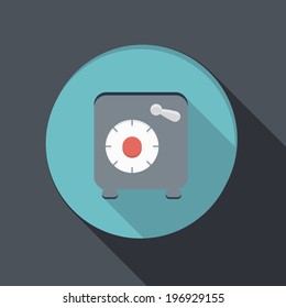 Banking Financial Icon in Flat Design for Web and Mobile