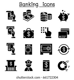 Banking & Financial icon set vector illustration Graphic Design