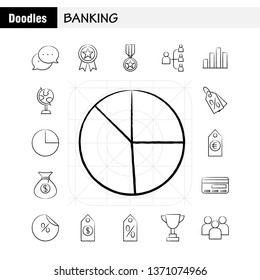 Banking Hand Drawn Icon for Web, Print and Mobile UX/UI Kit. Such as: Achievement, Award, First, Medal, Prize, Achievement, Award, First, Pictogram Pack. - Vector