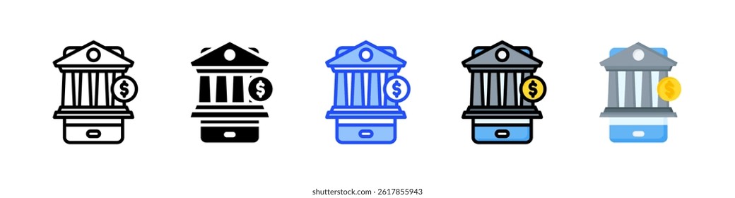 Banking Icon Collection With Multiple Styles