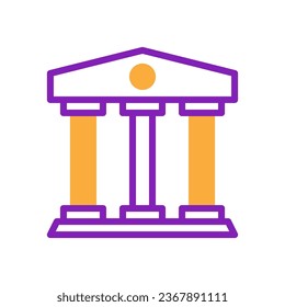 Banking icon duotone purple yellow business illustration vector element and symbol perfect.