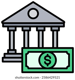 Banking Icon Element For Design