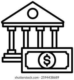 Banking Icon Element For Design