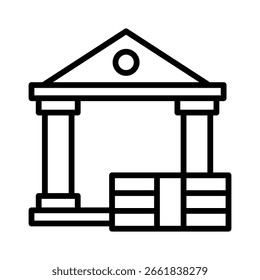 Elemento de icono bancario para el diseño