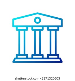Banking icon gradient blue business illustration vector element and symbol perfect.