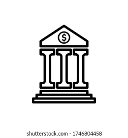 Banking icon isolated on white background. Vector illustration. EPS10
