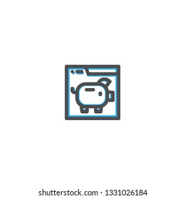 Banking Icon Line Design. E Commerce icon vector illustration design