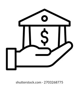 Ilustración vectorial de diseño de línea de íconos bancarios