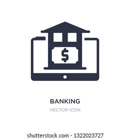 banking icon on white background. Simple element illustration from Digital economy concept. banking sign icon symbol design.