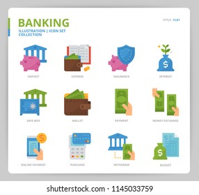 Banking icon set