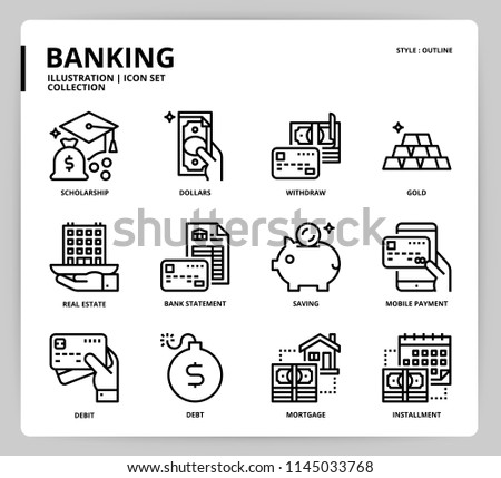 Banking icon set