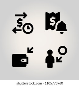 Banking icon set. bank, price, paying and mobile illustration vector icons for web and design