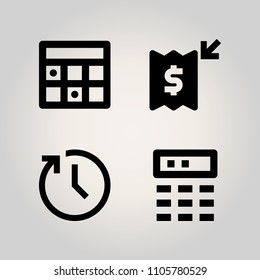 Banking icon set. bitcoin, alert, single and alarm illustration vector icons for web and design