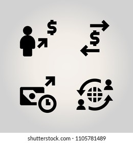 Banking icon set. bitcoin, paying, pay and digital illustration vector icons for web and design