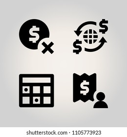 Banking icon set. budget, template, paying and online illustration vector icons for web and design