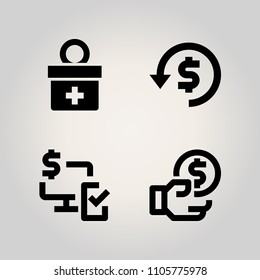 Banking icon set. checkout, vector, security and social illustration vector icons for web and design