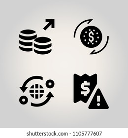 Banking icon set. corporate, money, electronic and total illustration vector icons for web and design