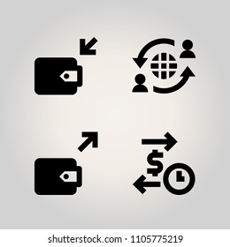 Banking icon set. currency, concept, business and data illustration vector icons for web and design