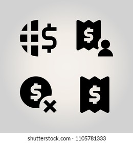 Banking icon set. digital, paying, businessman and retail illustration vector icons for web and design