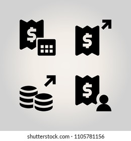 Banking icon set. document, accounting, minimal and invoice illustration vector icons for web and design