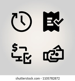 Banking icon set. element, online, alert and electronic illustration vector icons for web and design