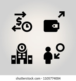 Banking icon set. flat, background, digital and save illustration vector icons for web and design