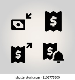 Banking icon set. form, billing, sale and banking illustration vector icons for web and design