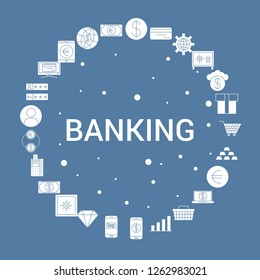 Banking Icon Set. Infographic Vector Template