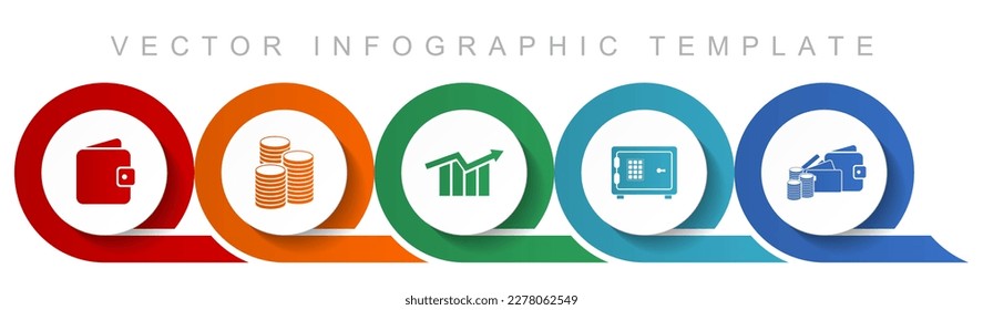 Banking icon set, miscellaneous icons such as wallet, money, diagram and safe for webdesign and mobile applications, flat design infographic vector template in eps 10