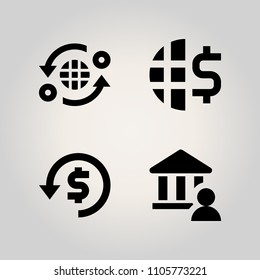 Banking icon set. mobile, card, bill and buy illustration vector icons for web and design