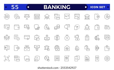 Banking icon set with money; bank; check; law; auction; exchange; payment; wallet; deposit; piggy; calculator; web icon. Containing policy; needs; community; government employee; public finance; icon.