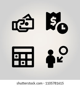 Banking icon set. paying, isolated, virtual and communication illustration vector icons for web and design