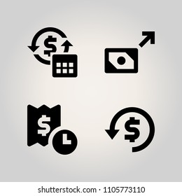 Banking icon set. quote, business, office and accounting illustration vector icons for web and design