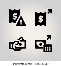 Banking icon set. reader, buying, office and machine illustration vector icons for web and design