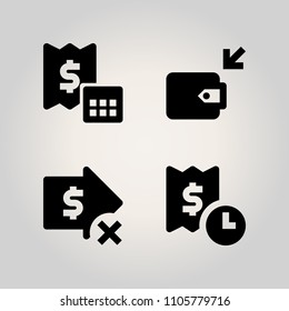 Banking icon set. screen, business, online and laptop illustration vector icons for web and design