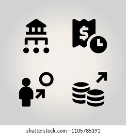 Banking icon set. subtotal, banking, file and tax illustration vector icons for web and design