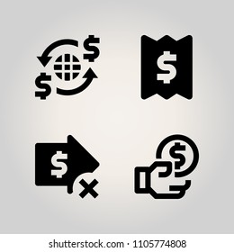 Banking icon set. table, icon, accounting and debit illustration vector icons for web and design