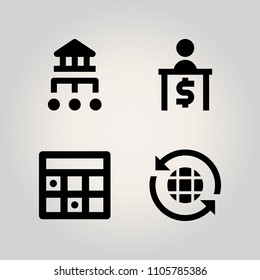Banking icon set. wealth, internet, sign and web illustration vector icons for web and design
