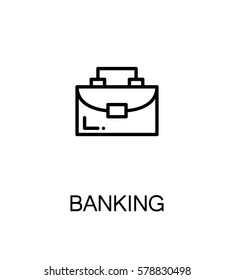 Banking icon. Single high quality outline symbol for web design or mobile app. Thin line sign for design logo. Black outline pictogram on white background