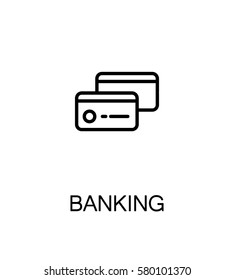 Banking icon. Single high quality outline symbol for web design or mobile app. Thin line sign for design logo. Black outline pictogram on white background