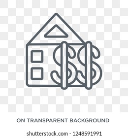 Banking icon. Trendy flat vector Banking icon on transparent background from Cryptocurrency economy and finance collection. High quality filled Banking symbol use for web and mobile