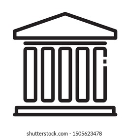 Banking icon vector black color