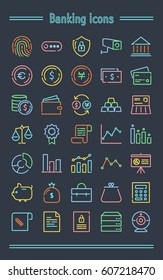 Banking icons.
