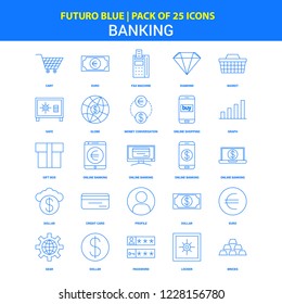 Banking Icons - Futuro Blue 25 Icon pack