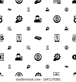 banking icons pattern seamless. Included editable filled Account, gold bar, Balance Sheet, fintech industry, digital banking, bitcoin icons. banking icons for web and mobile.