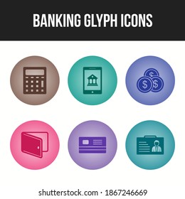 Banking icons for personal and commercial use