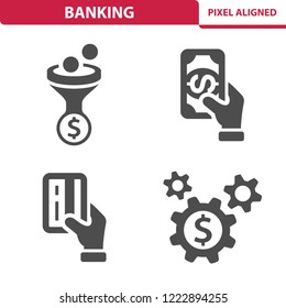 Banking Icons. Professional, pixel perfect icons, EPS 10 format.