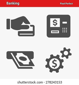 Banking Icons. Professional, pixel perfect icons optimized for both large and small resolutions. EPS 8 format.