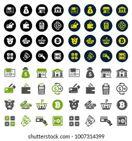banking icons set